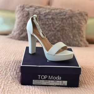 White Platform Heel